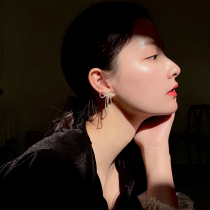 Bowtie earrings 2021 New Tide mosquito coil ear clip without ear hole female temperament show face small senior earrings female