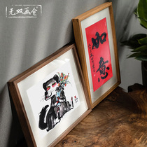 Wusquan teak M wash photos plus photo frame custom frame framed solid wood frame any size creative hanging wall