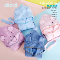 AILANDI cotton combed cotton towel material Cute animal hooded childrens bathrobe Bath swimming bathrobe Bath towel