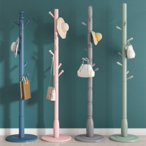 Bold solid wood coat rack floor bedroom hanger vertical clothes rack European style simple office hanger