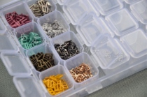 Multi-grid Manual storage box separate lid plastic storage box mini button sorting box