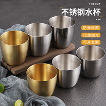  304 stainless steel thickened Korean restaurant Hotel single layer beer cup Coffee cup Cold drink cup Juice cup Tea cup