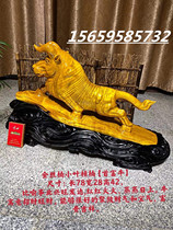 Jin Sinan Trojan wooden carving ornaments bull Lucky Town House Golden Chan brave cow deer rich God Buddha statue crafts