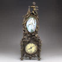 Folk antique collection Angel bronze mechanical clock ornaments