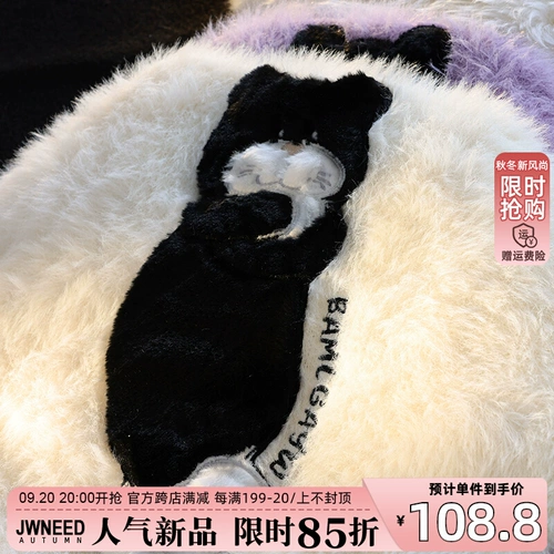 Мультяшный бархатный демисезонный трикотажный свитер для влюбленных, коллекция 2023