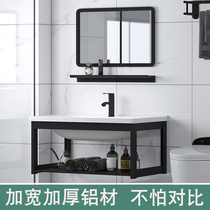 Wall-mounted bathroom cabinet small-sized wash basin ceramic sink toilet wash cabinet combination simple basin cabinet