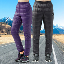 Exploring Tuo Down Pants Mens Plus Suede Thickened Outwear Outdoor Sports Warm Cotton Pants N Women Sashimi White Duck Suede Pants Ski