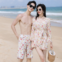 Swimsuit 2021 new couple swimming Sanya vacation honeymoon travel bikini female three-piece water park
