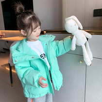 Winter Girls Hooded Korean Down Jacket 2021 Winter New Baby 90 White Duck Thickened Childrens Coat Tide