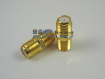 High-grade all-copper gold-plated inch F-head pair F connector F-head dual-pass butt wire connector