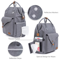 Cross-border Multifunction Mommy Bag Baby Stroller Hanging Bag Reflective double-shoulder waterproof insulated Mom Bag iaper bag