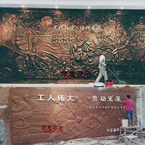 Sandstone glass fiber reinforced plastic culture clean government culture revolutionary relief Court background Red Army Long March spiritual cultural sculpture