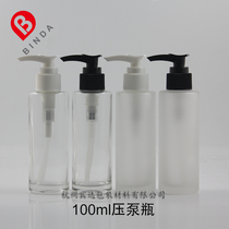 Factory direct Y 100ml cylindrical glass bottle hand sanitizer Press pump bottle shampoo shower gel bottle