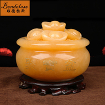 Banderas cornucopia ornaments rice yellow jade gold treasure Jade home living room decoration craft gifts