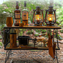 campingmoon mini folding table camping tent table camping portable folding table small bamboo table tent table