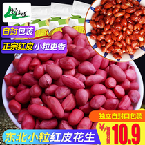 Red skin peanut 500g New rice Rensheng Northeast Red coat small grain raw peanut kernels