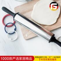 11-inch large stainless steel rolling pin 3-segment adjustable thickness flour stick cake pizza roller cross-border