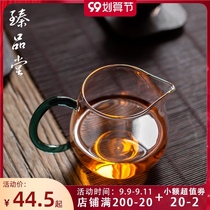 Zhenpintang heat-resistant glass Road Cup Tea Tea Tea Tea Ware Japanese style simple male Cup side handle glass tea pouring device
