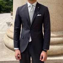  Mr Lu San mens work business casual slim-fit wool suit suit gentleman solid color single-breasted suit trend