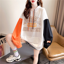 2021 autumn maternity dress fried street Korean version of loose color design sense Net red sweater Leisure