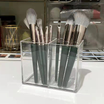 Makeup brush storage barrel transparent acrylic brush tube desktop paint lipstick cosmetic box dormitory storage