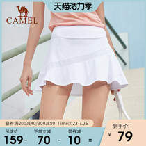 Camel sports short skirt womens half-body tennis skirt summer new fashion running casual pleated skirt anti-walking culottes