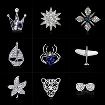 Mens brooch high-grade corsage hipster suit collar collar button shirt pin decoration creative versatile badge accessories