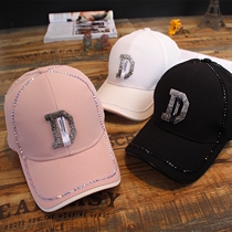  Hat female cap hand-set diamond rhinestone baseball cap female Korean version of the new fashion trend wild summer sun hat