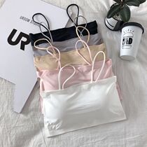 Ice silk sling without steel ring anti-light wrap chest underwear female students Korean version of chest bottoming vest female inner wear thin model