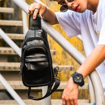 Leather Mens Chest Bag New Korean shoulder bag Sports Leisure Shoulder Bag Tide Brand Mens Outdoor Small Backpack Bag