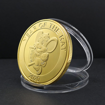 (Auspicious Ruyi) Year of the Rat Zodiac Medal Fuzi coin animal gold coin silver coin tooth fairy coin small gift