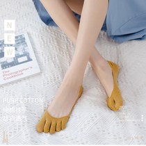 Five-finger socks children summer toe thin deodorant sweat-absorbing cotton socks invisible silicone non-slip toe socks boat Socks