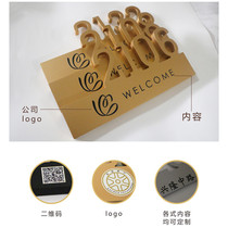 High-end wooden hotel house number listed creative personality Studio Three-dimensional sign door plaque customization