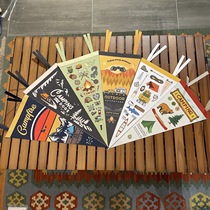 Felt camping pennant outdoor camping flag home aesthetic decoration camping pennant