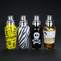 Bar legend export American retro glass pattern Shaker snow pot shaker bottle Shaker Shaker 1L pack