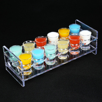 Transparent acrylic round 12-hole bullet cup holder one cup holder cup holder wine tekira cup holder B52 bullet holder