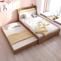 Two bunk bed bed solid wood small dragged bed double adult children combination multi-double bed