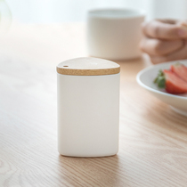 Shuangqing creative home living room Nordic simple restaurant wooden portable high-grade plastic toothpick box bottle barrel jar cup