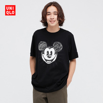 优衣库 男装 女装 (UT) DISNEY印花T恤(短袖 黑白米奇系列)446223