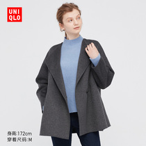 UNIQLO Womens Double Face Short Coat (Autumn Winter Coat Wool Blend) 439723 UNIQLO