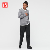 UNIQLO Mens WORSTED MERINO V-NECK SWEATER (LONG SLEEVE SWEATER) 438784 UNIQLO