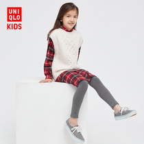 Uniqlo (warm underwear warm clothes) childrens clothing girls HEATTECH EXW suede leggings 439441