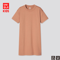 Uniqlo (Designer collaboration) Childrens Clothing Girls Round neck T-shirt dress 437561 Summer short sleeve