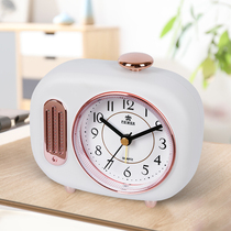 Overlord simple small alarm clock Student Nordic mute clock night light Retro electronic childrens bedroom bedside clock