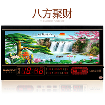 2021 New perpetual calendar electronic clock living room hanging clock calendar landscape wall digital meter wall hanging home