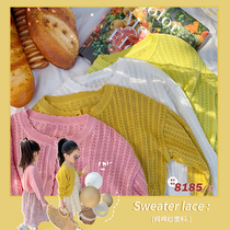 Amybaby Ocean Gas Small Jacket Girl Knit Cardiovert Spring Slim Baby Hollowed-out Sweatshirt Child Air Conditioning Shirt