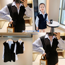 Amybaby Mother Daughter Dress Early Spring New Dress Dress Foreign Air Girls Machia Shirt Shirt Dress Suit
