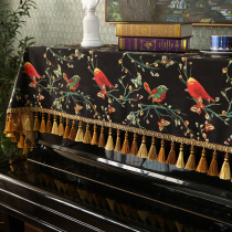 Piano Hood Cover Half Hood Nightingale Printed Bird Cover Towel Stool Cover Light Luxurious Modern American style Prototype Board Room