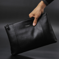 Tang Ming-see mens leather handbag A4 envelope Bull Leather Business Mens Bag Handbags Big Capacity Soft Leather Hand Grip Bag