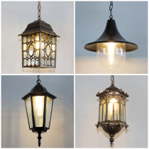 Eurostyle outdoor lamp waterproof lamp retro court light aisle Xuan Guan Balcony Garden Outdoor pavilions Grape Rack Chandelia